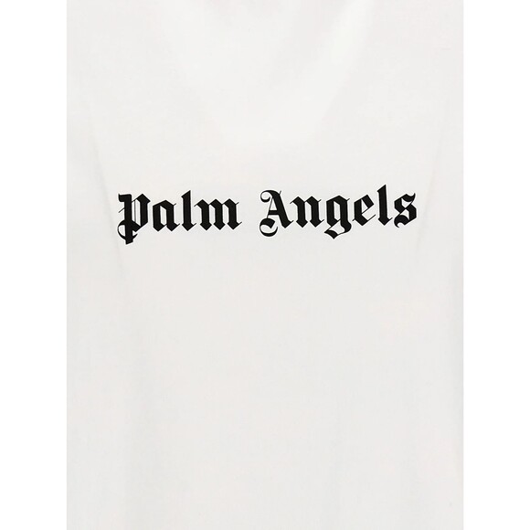 PALM ANGELS CLASSIC LOGO PRINTED REGULAR FIT WHITE T-SHIRT SIZE Large - Picture 4 of 4